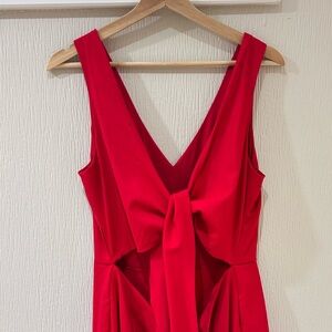 Maison Cinqcent Tie Back Jumpsuit Red